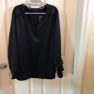 Black Isaac Mizrahi Long Sleeve Blouse